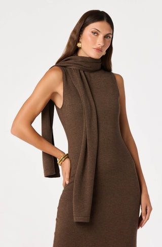 SHYANNE SCARF SWEATER DRESS