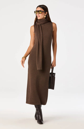 SHYANNE SCARF SWEATER DRESS