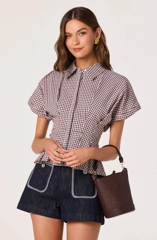 ASTR the Label- BOBBIE PATCH POCKET DENIM SHORT