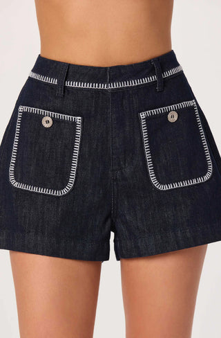 ASTR the Label- BOBBIE PATCH POCKET DENIM SHORT