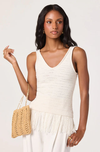 ASTR the Label - KATE FRINGE HEM SWEATER TANK TOP