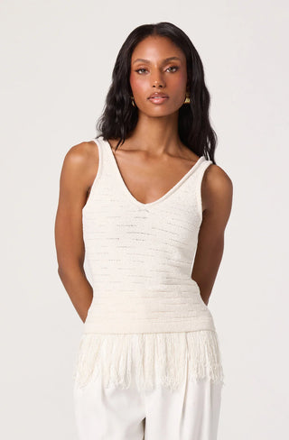 ASTR the Label - KATE FRINGE HEM SWEATER TANK TOP