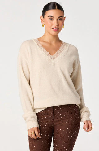 JADYN LACE TRIM SWEATER