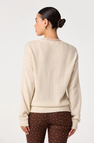JADYN LACE TRIM SWEATER