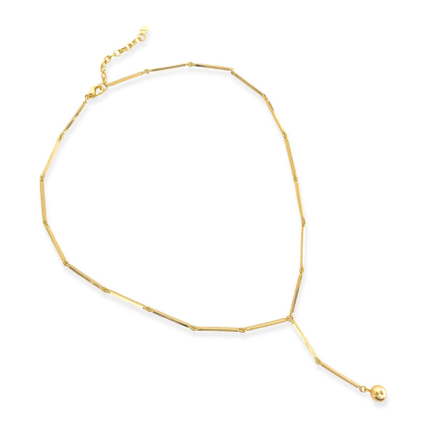GOLD BAR LARIAT NECKLACE