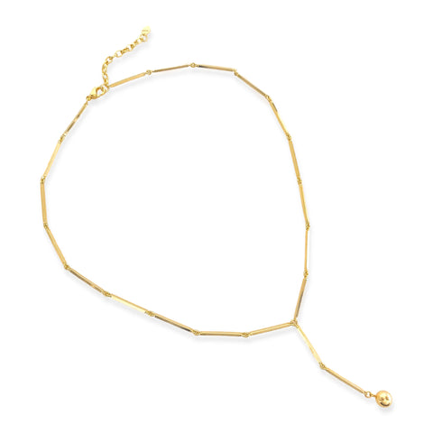 GOLD BAR LARIAT NECKLACE