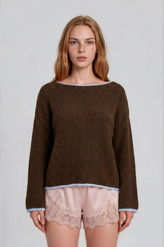 HENRY BOAT NECK KNITTED SWEATER