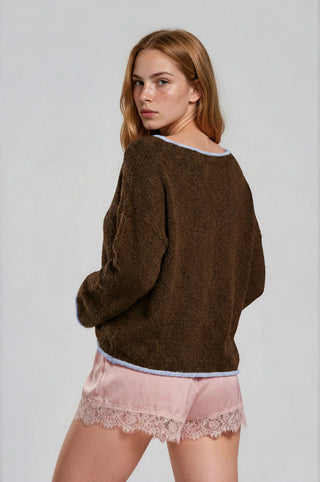 HENRY BOAT NECK KNITTED SWEATER