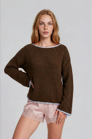 HENRY BOAT NECK KNITTED SWEATER