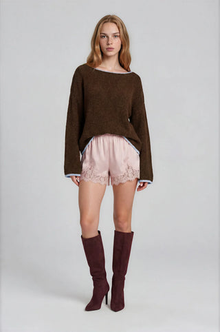 HENRY BOAT NECK KNITTED SWEATER
