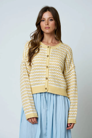 BETH CROCHET KNITTED CARDIGAN SWEATER