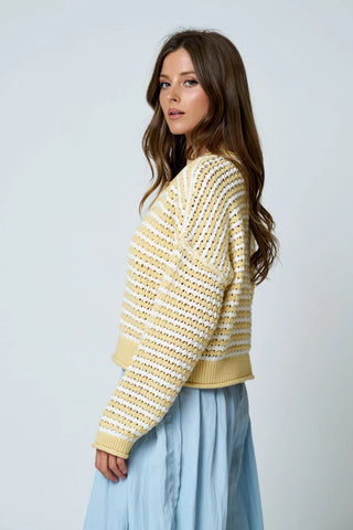 BETH CROCHET KNITTED CARDIGAN SWEATER