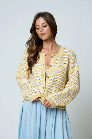 BETH CROCHET KNITTED CARDIGAN SWEATER