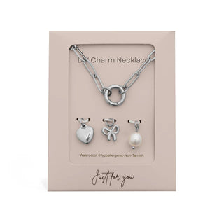 BOW CHARM NECKLACE GIFT SET