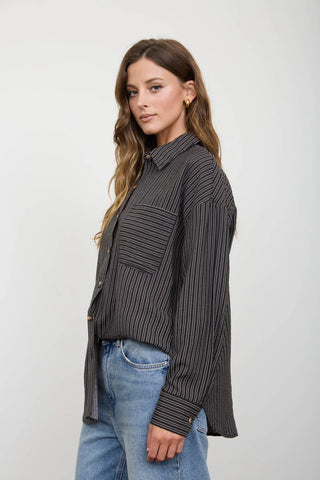 PINSTRIPE BUTTON DOWN SHIRT
