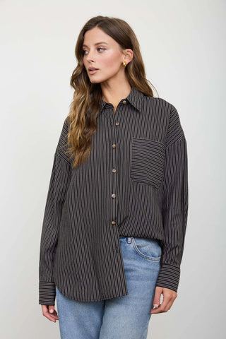 PINSTRIPE BUTTON DOWN SHIRT