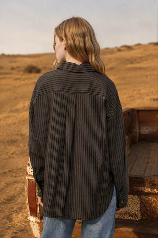 PINSTRIPE BUTTON DOWN SHIRT