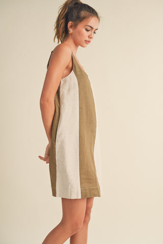 LIAM LINEN MINI DRESS
