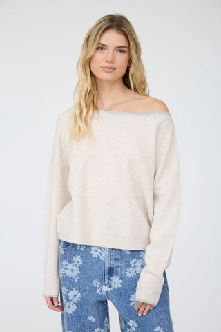 RASYA CONTRAST TRIM SWEATER