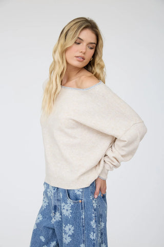 RASYA CONTRAST TRIM SWEATER