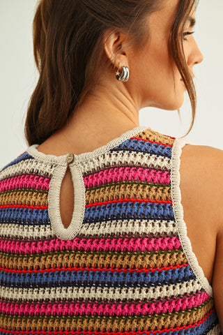 LYNNE KNITTED STRIPE TANK