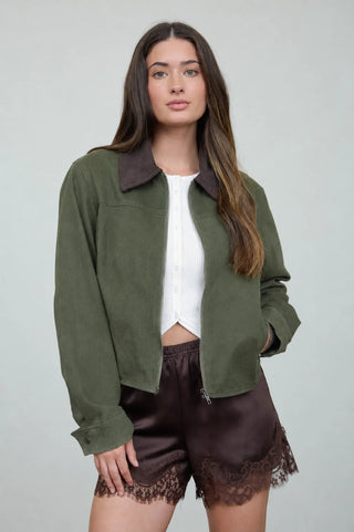 HIGHLAND CONTRAST CORDUROY COLLAR JACKET