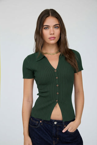 SOPHIA COLLARED KNIT TOP