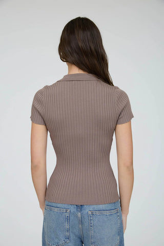 SOPHIA COLLARED KNIT TOP
