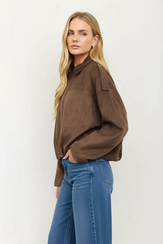 MILLIE SUEDE CROPPED JACKET