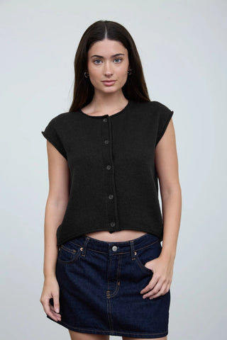 PAIGE SHORT SLEEVE KNIT VEST
