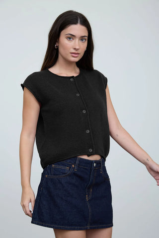PAIGE SHORT SLEEVE KNIT VEST