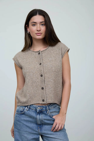 PAIGE SHORT SLEEVE KNIT VEST