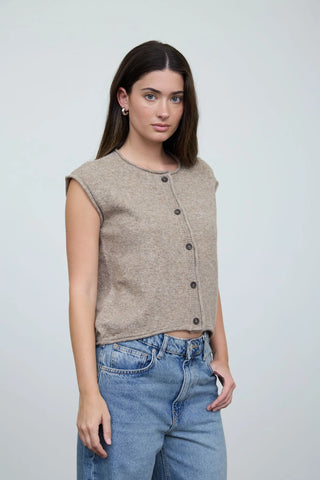 PAIGE SHORT SLEEVE KNIT VEST