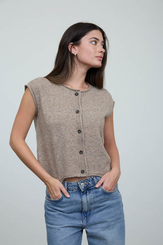 PAIGE SHORT SLEEVE KNIT VEST