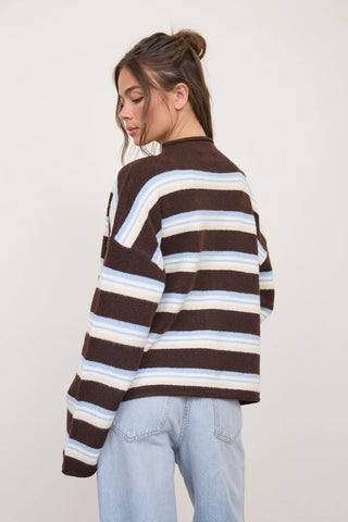 CATHY WIDE STRIPE SWEATER