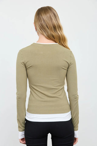 DOUBLE LAYER LONG SLEEVE TOP