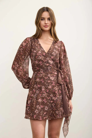 ABRIANA PAISLEY WRAP DRESS