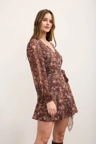 ABRIANA PAISLEY WRAP DRESS