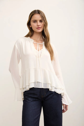 HOLLY RUFFLED FLOWY TOP