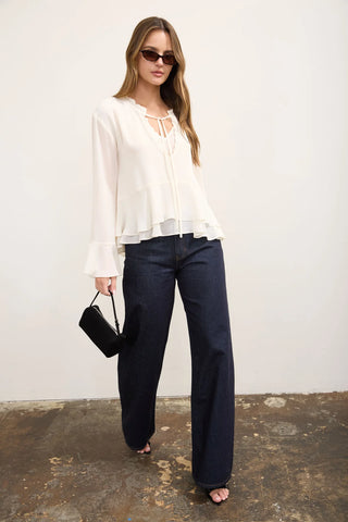 HOLLY RUFFLED FLOWY TOP