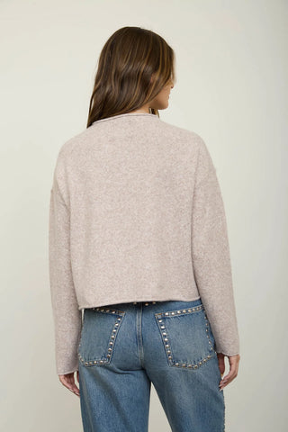 RAW EDGE BUTTON DOWN SWEATER