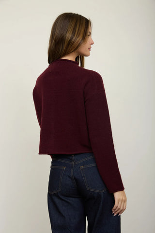 RAW EDGE BUTTON DOWN SWEATER