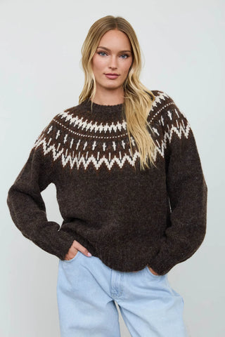 FAIR ISLE CREW NECK SWEATER