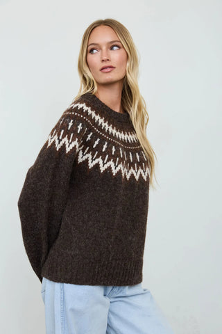 FAIR ISLE CREW NECK SWEATER
