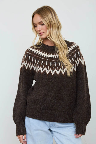 FAIR ISLE CREW NECK SWEATER