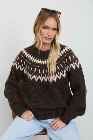 FAIR ISLE CREW NECK SWEATER