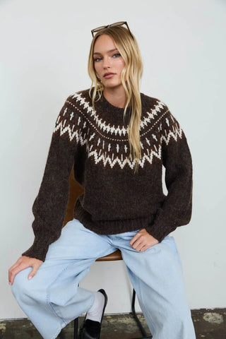 FAIR ISLE CREW NECK SWEATER