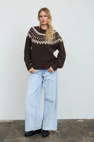 FAIR ISLE CREW NECK SWEATER