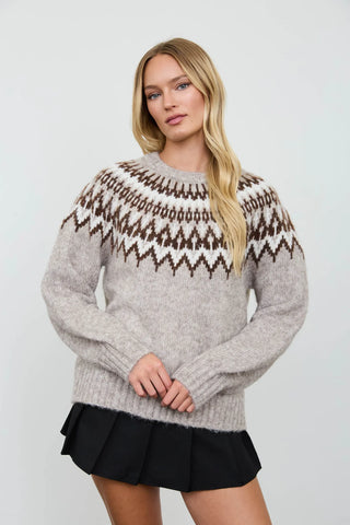 FAIR ISLE CREW NECK SWEATER