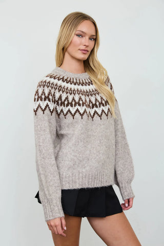 FAIR ISLE CREW NECK SWEATER